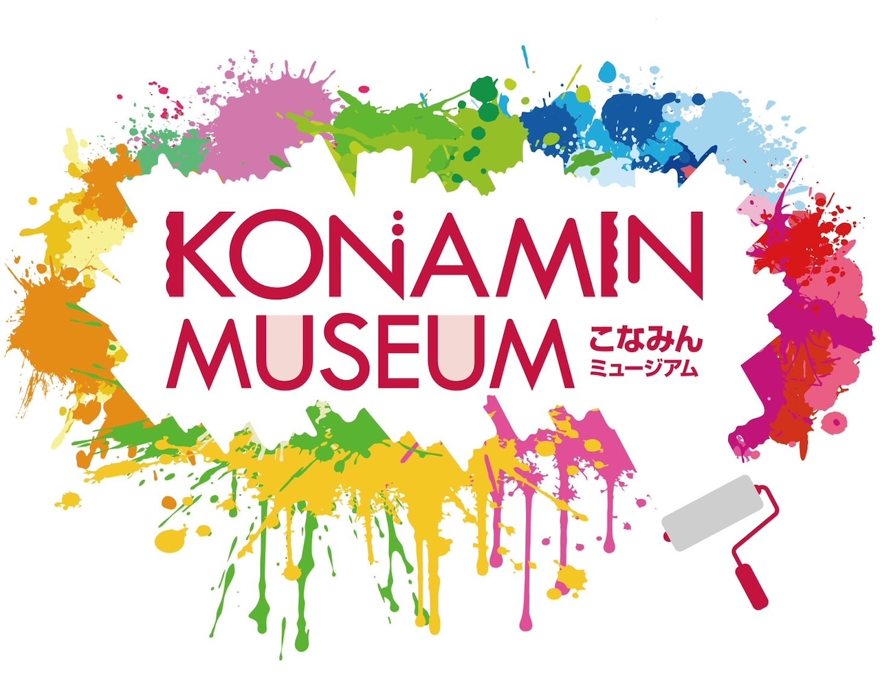 ペイントモチーフを使ったKONAMIN MUSEUMの公式ステッカー